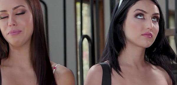  Wet Latina Alina Lopez rode lesbians sweet faces and she pleased herself